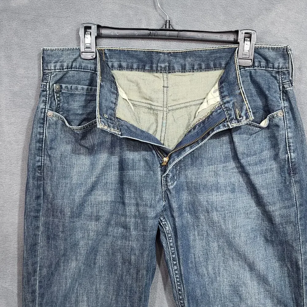 Levi's 514 Jeans‎ Relaxed Straight Fit Mens 34 X 31 Blue Denim R Tab Blank Tab